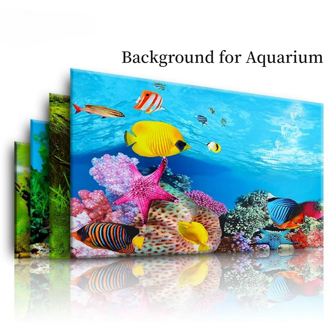 Фон для аквариума, 3D наклейка – обзор и цена Aquarium Fish Cartoon