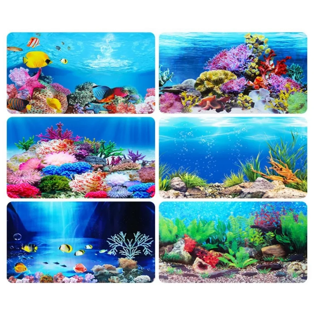 Фон для аквариума, 3D наклейка – обзор и цена Aquarium Fish Cartoon