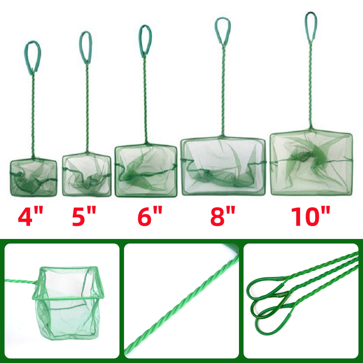 3~10 дюймов портативный нейлон – обзор и цена Aquarium Fish Net